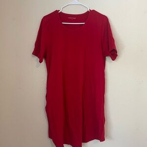 Universal Standard Red Shirt Dress
